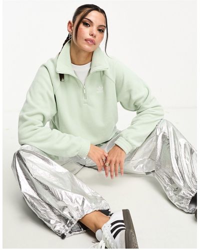 adidas Originals – neutral court – fleece-sweatshirt - Grün
