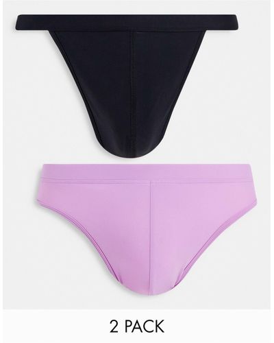 ASOS 2 Pack Swim Briefs And Thong - Multicolor