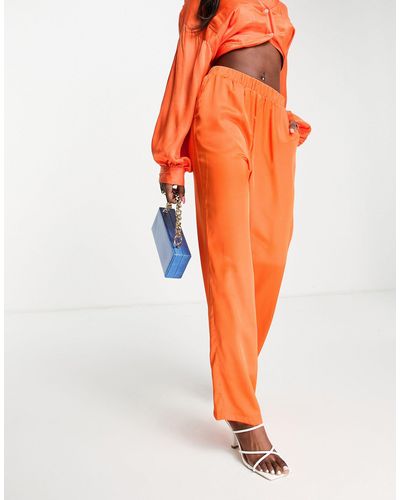 Vero Moda Pantalones naranja luminoso