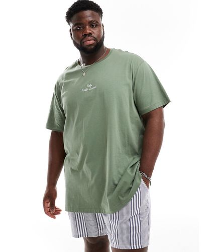 Polo Ralph Lauren Big & Tall Central Logo T-shirt Classic Oversized Fit - Green