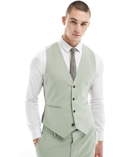 ASOS Skinny Suit Waistcoat - Green