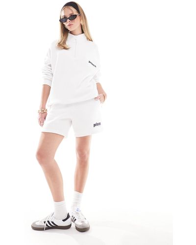 Prince Co-ord Sweat Shorts - White
