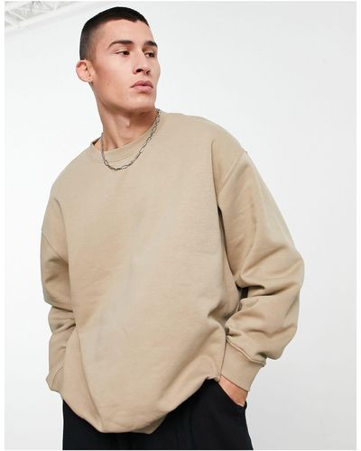 Weekday – albin – oversize-sweatshirt - Natur