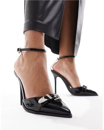 Raid Bellia - chaussures larges à talon avec boucle - Noir