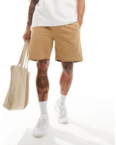 Pull&Bear Basic Jersey Short - Natural