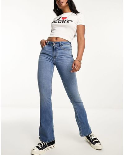 Hollister Jeans bootcut medio - Blu