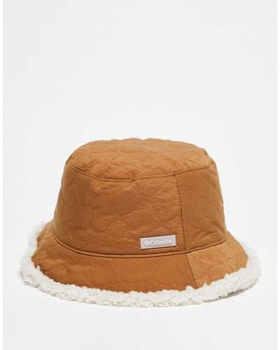 Columbia Unisex Winter Pass Reversible Sherpa Lined Bucket Hat - Brown