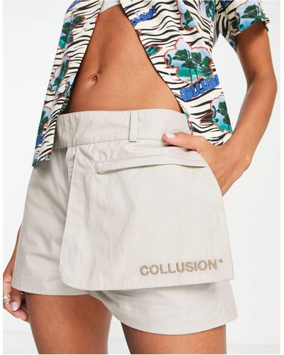 Collusion – y2k – shorts aus nylon - Grün