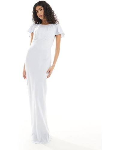 Maids To Measure Bridesmaid Cowl Back Maxi Dress - White