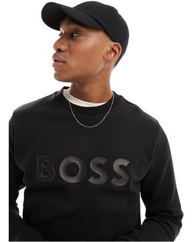 BOSS Salbo Logo Sweatshirt - Black