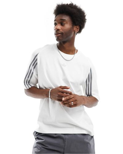 adidas Originals Camiseta blanca raglan cutline - Blanco