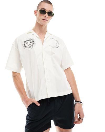 ADPT Camisa extragrande con cuello - Blanco