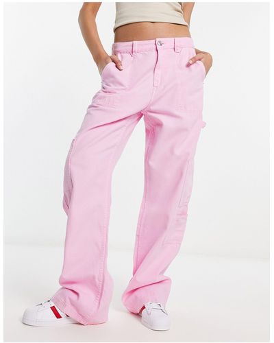 Pink Bershka Trousers, Slacks and Chinos for Women | Lyst UK