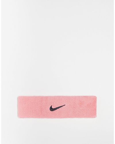 Nike Cinta para el pelo unisex con logo swoosh - Rosa