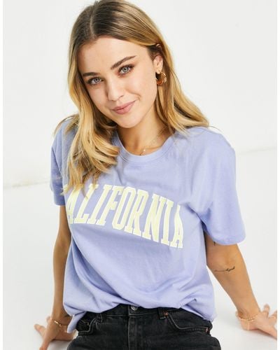 Hollister Cool Girl Collegiate T-shirt - Blue