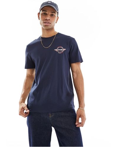 Wrangler Camiseta con estampado gráfico - Azul