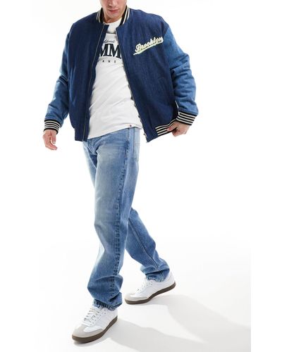 Tommy Hilfiger – ethan – locker geschnittene straight jeans - Blau