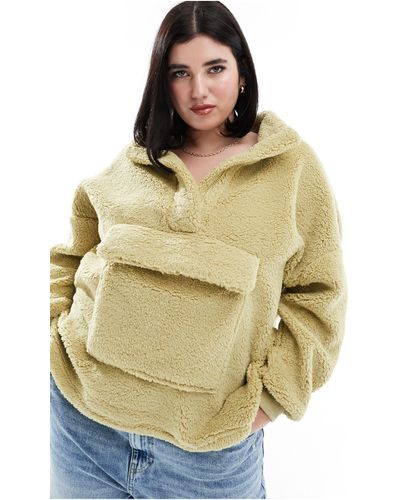 ONLY – hochgeschlossener fleece-pullover - Mettallic