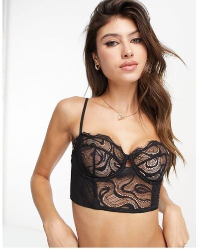 & Other Stories Lace Bustier - Black