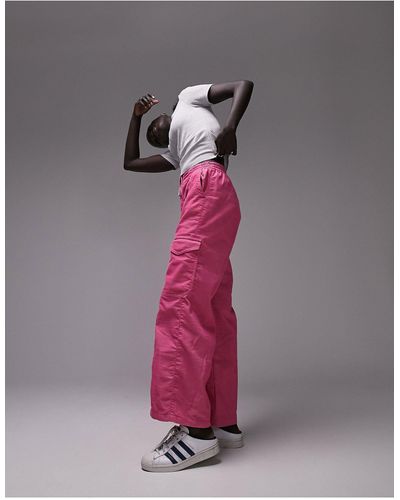 Topshop Unique Pantalones s utilitarios - Rosa