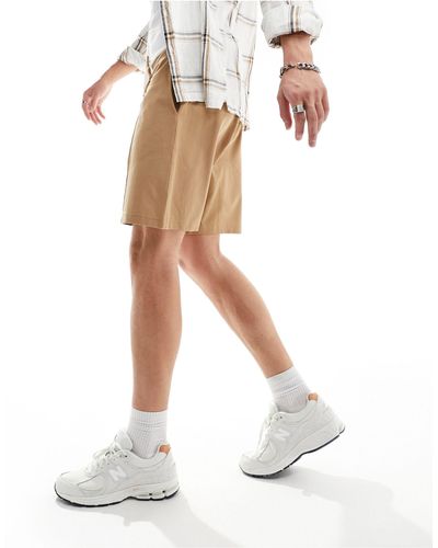 New Look – shorts aus piqué - Weiß