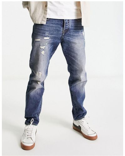 Armani Exchange – gerade geschnittene jeans - Blau