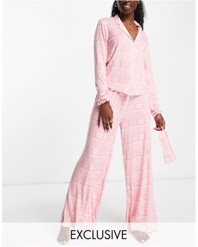 Missguided 5 Piece Pyjama Set - Pink