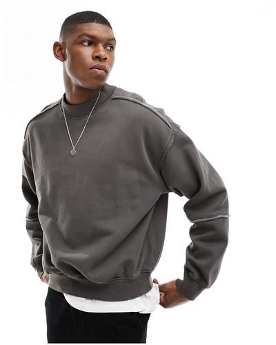 Weekday Liam Boxy Fit Sweatshirt With Seam Details - Multicolour