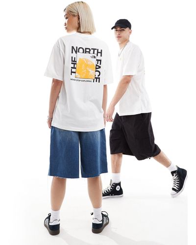 The North Face Half dome - t-shirt oversize bianca con stampa fotografica sul retro - Bianco