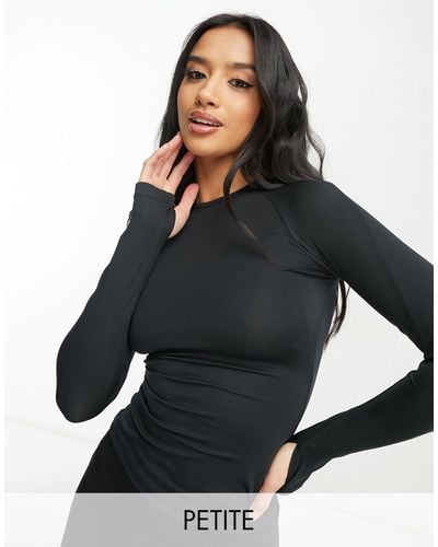 ASOS 4505 Petite - icon - top coupe slim à manches longues - noir