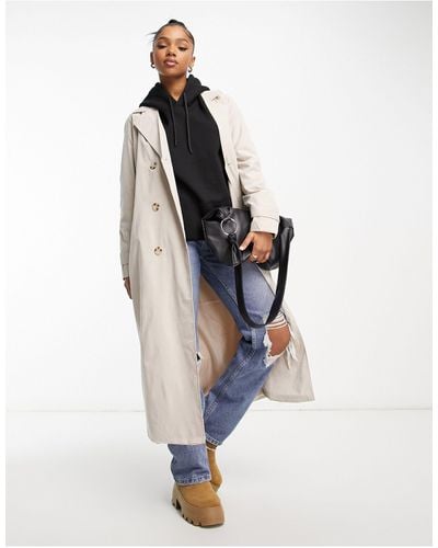 Jdy Trench-coat oversize - taupe - Blanc