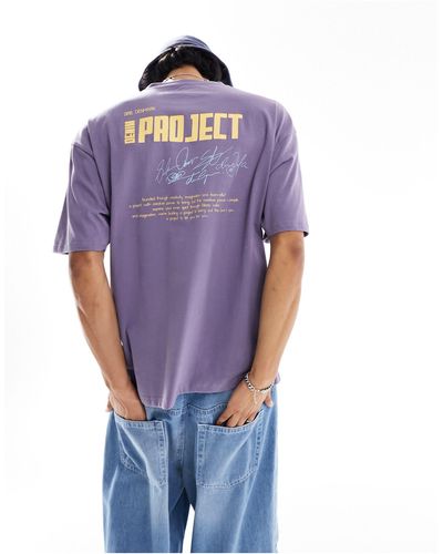 Denim Project Signitature Print T-shirt - Purple
