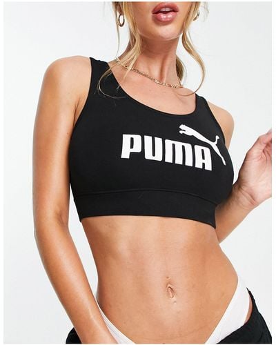 PUMA Essentials Logo Bralette - Black