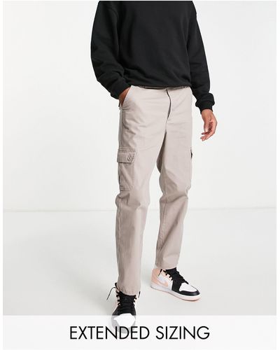 ASOS Pantalones cargo tapered en marrón - Multicolor