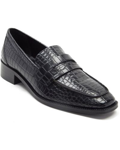 OFF THE HOOK Kew Slip On Loafer Leather Shoe - Black