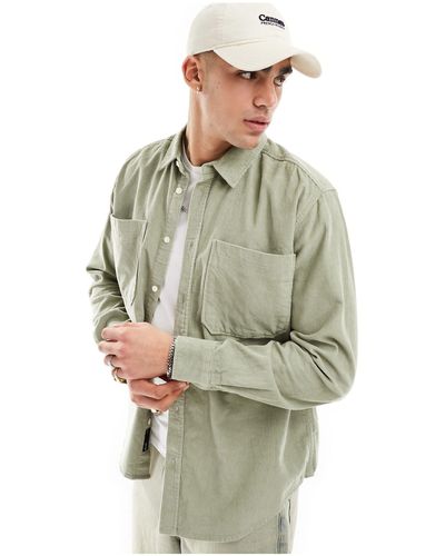 Only & Sons Long Sleeve Cord Shirt - Grey