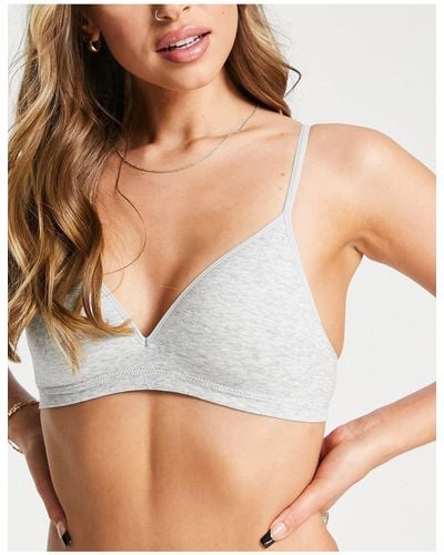 Lindex Petite Seamless Non Wired Lightly Padded Bra - Grey