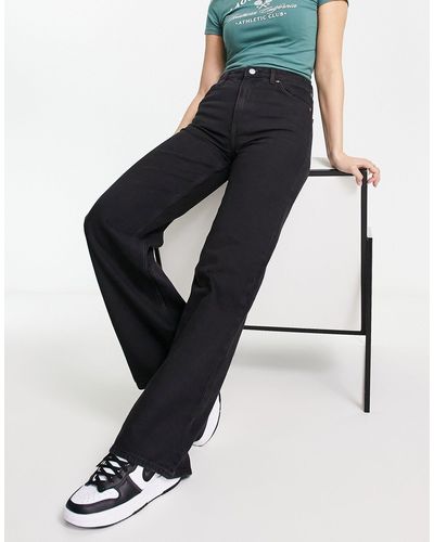 Monki Yoko - Jeans Met Wijde Pijpen - Zwart