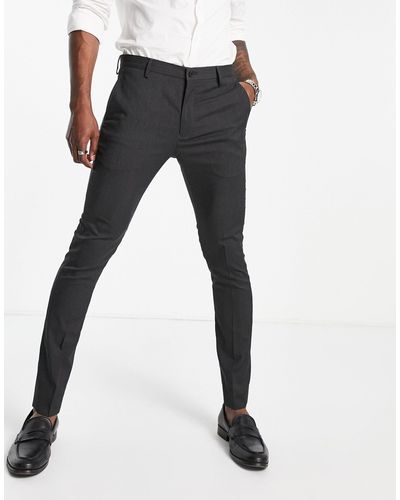 Bolongaro Trevor Plain Super Skinny Suit Trousers - Grey