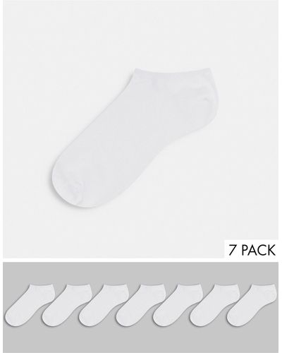 ASOS 7 Pack Sneaker Pack - White