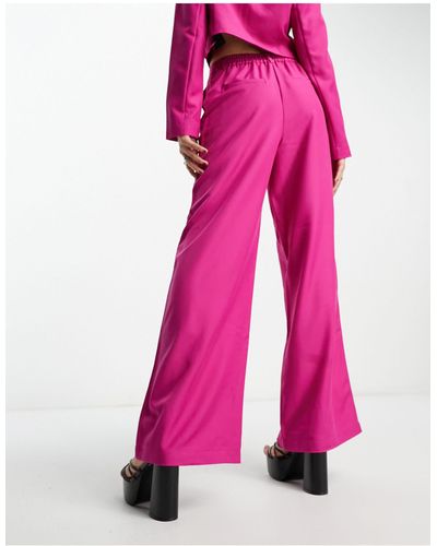 ONLY Wide Leg Tailored Trousers - Pink