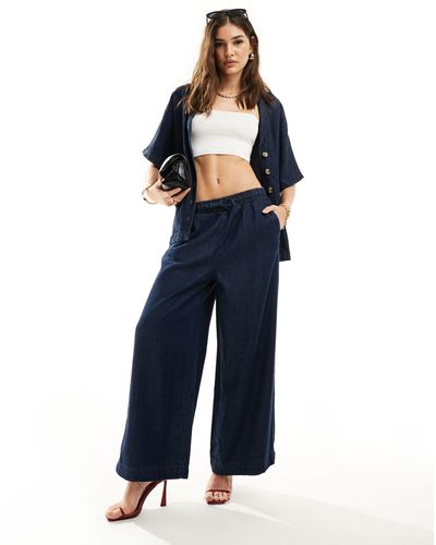 Nobody's Child Melody Wide Leg Trouser Co-ord - Blue