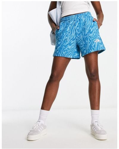 The North Face – essential – shorts aus jersey - Blau