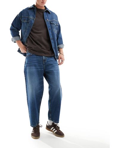 ASOS Jeans oversize affusolati vintage - Blu