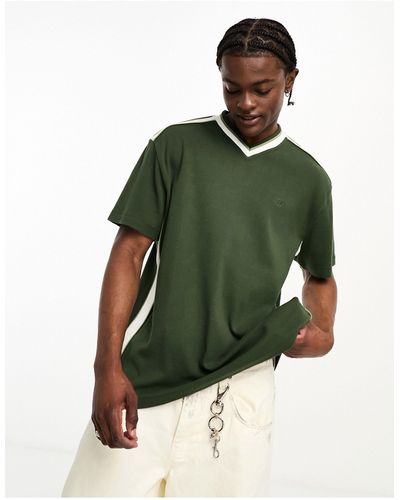 Reclaimed (vintage) Camiseta con cuello - Verde