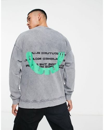 The Couture Club Oversized Sweatshirt - Grey