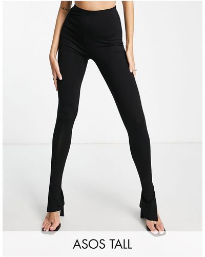 ASOS Asos design tall - legging avec fente latérale - Noir