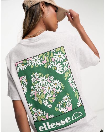 Ellesse Floren - T-shirt Met Madeliefjesprint Op - Groen