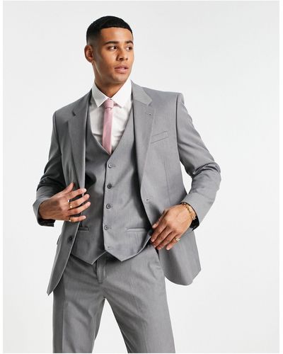 River Island Skinny Suit Jacket - Gray