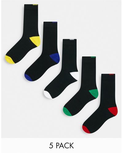 Jack & Jones Ken 5-pack Colour Block Socks - White